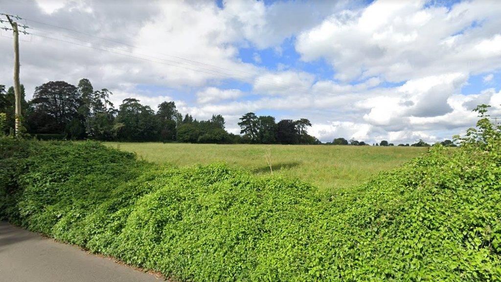 Field beside road