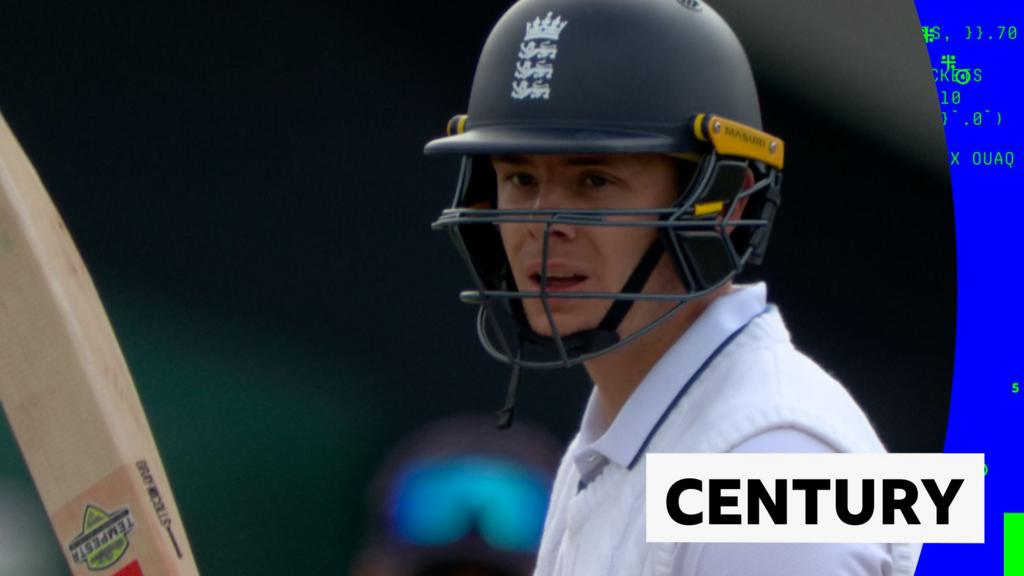 Watch the moment England's Smith reaches maiden Test century