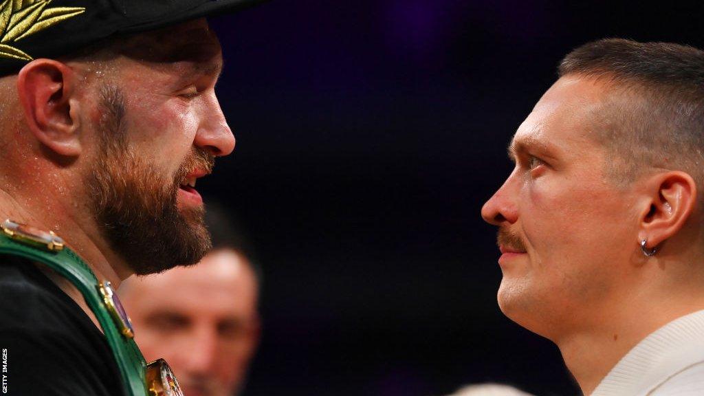 Tyson Fury and Oleksandr Usyk face off