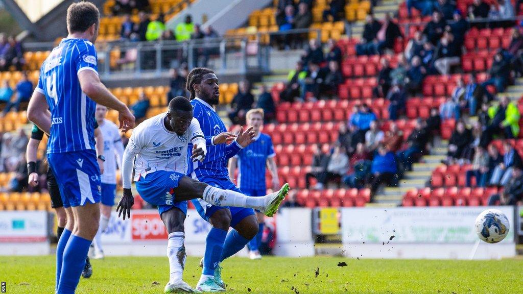 Mohamed Diomande scores for Rangers against St Johnstone