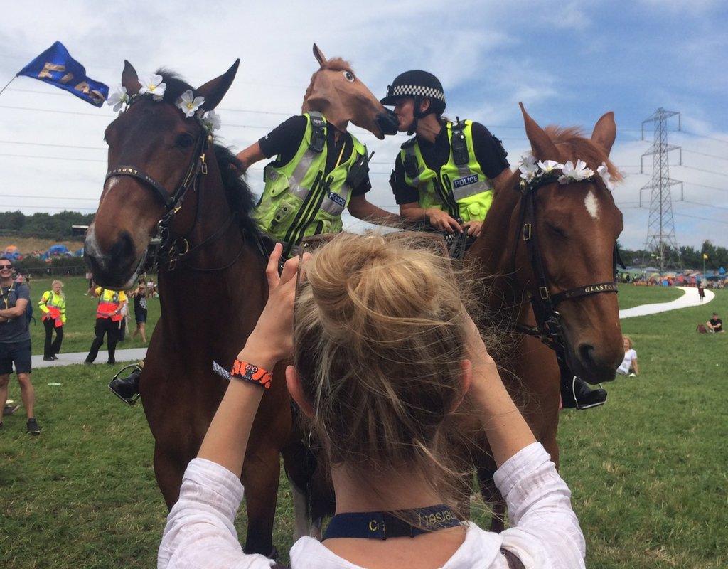 Police at Glastonbury