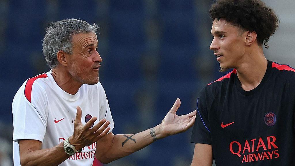 Luis Enrique and Maghnes Akliouche