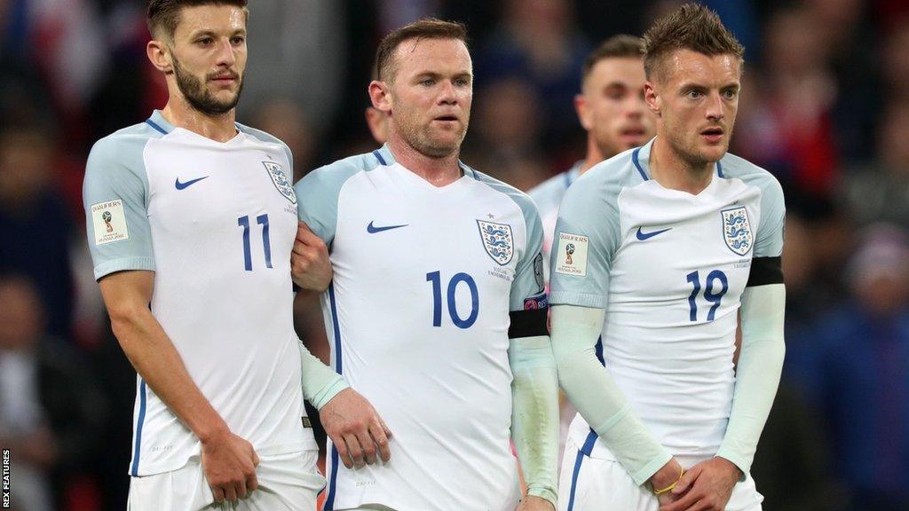 Wayne Rooney and Jamie Vardy last played together for England in a 3-0 win over Scotland in November 2016