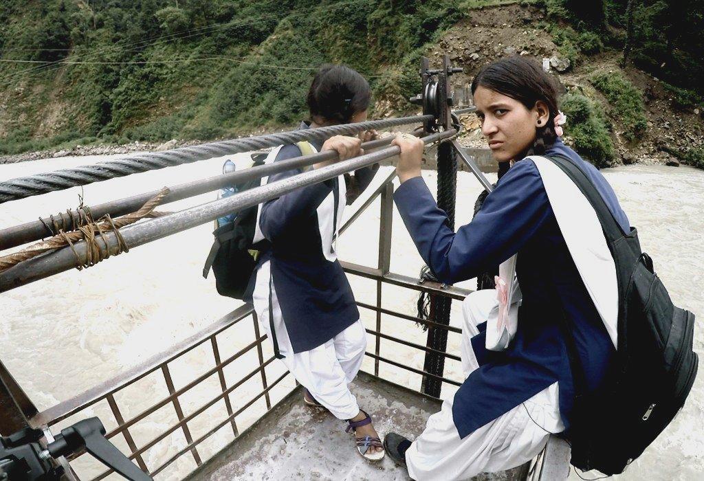 Crossing the Bhagirathi River