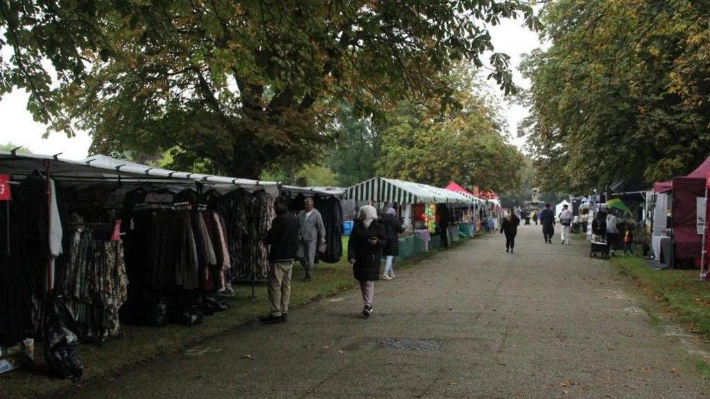 People browsing different stalls at the Middlesbrough Mela