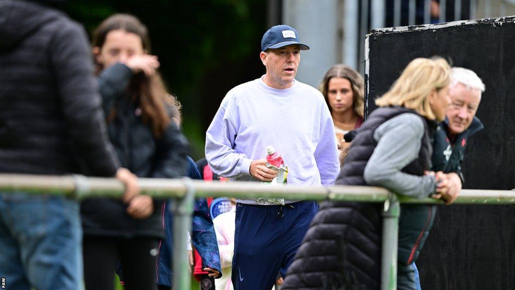 Swansea City chairman Andy Coleman watching the club's women's team in action against Barry Town United in September