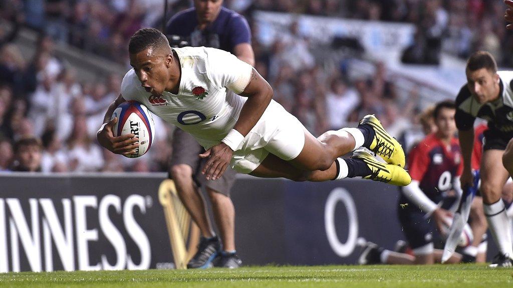 Anthony Watson scored twice for England