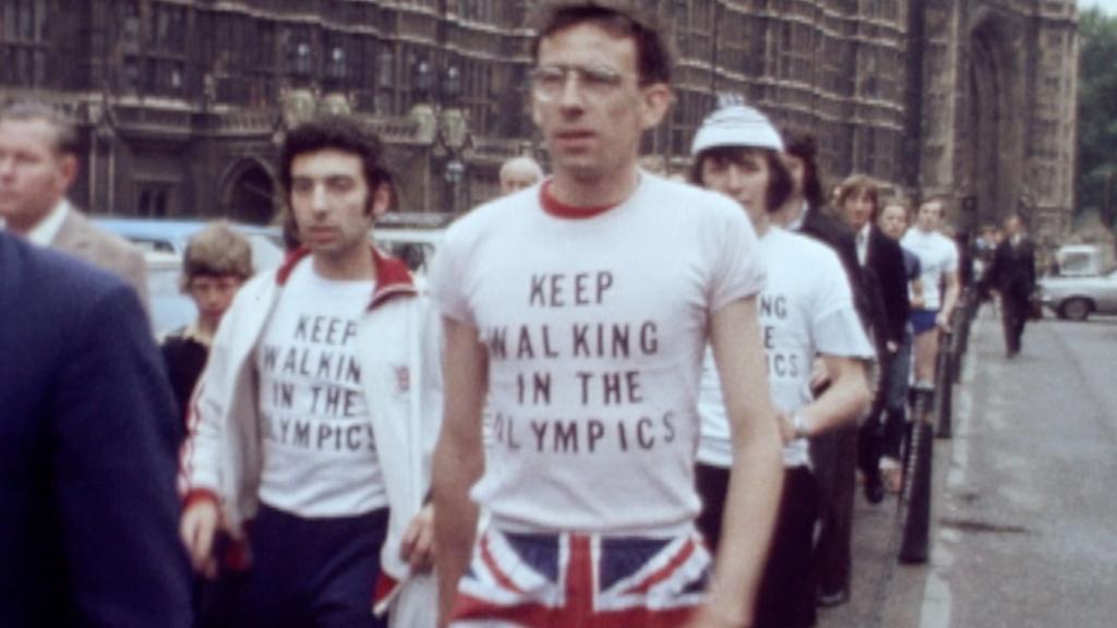 BBC Archive 1974: Race walkers protest against Olympic snub - BBC