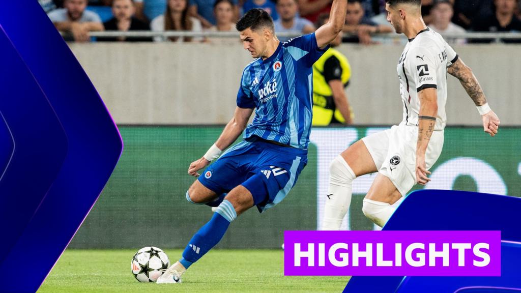 Uefa Champions League highlights: Slovan Bratislava 3-2 Midtylland