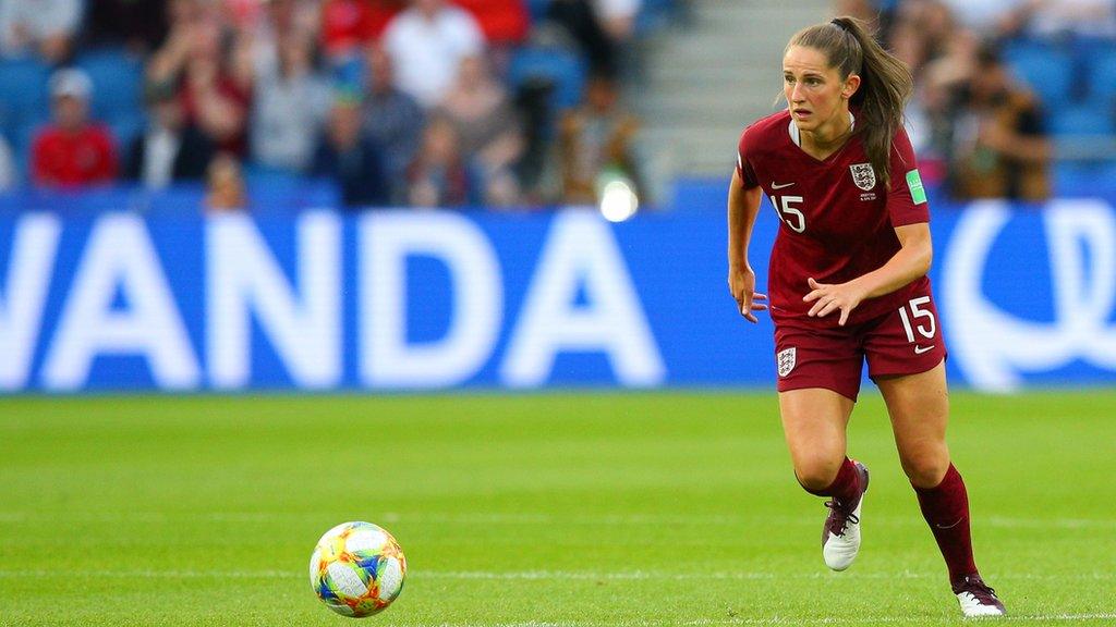 Abbie McManus playing at the 2019 World Cup