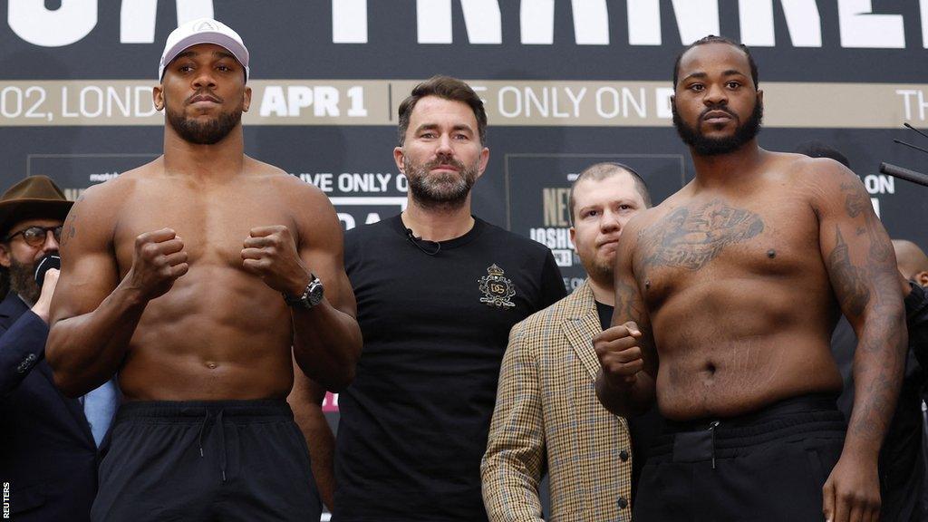 Anthony Joshua faces off with Jermaine Franklin