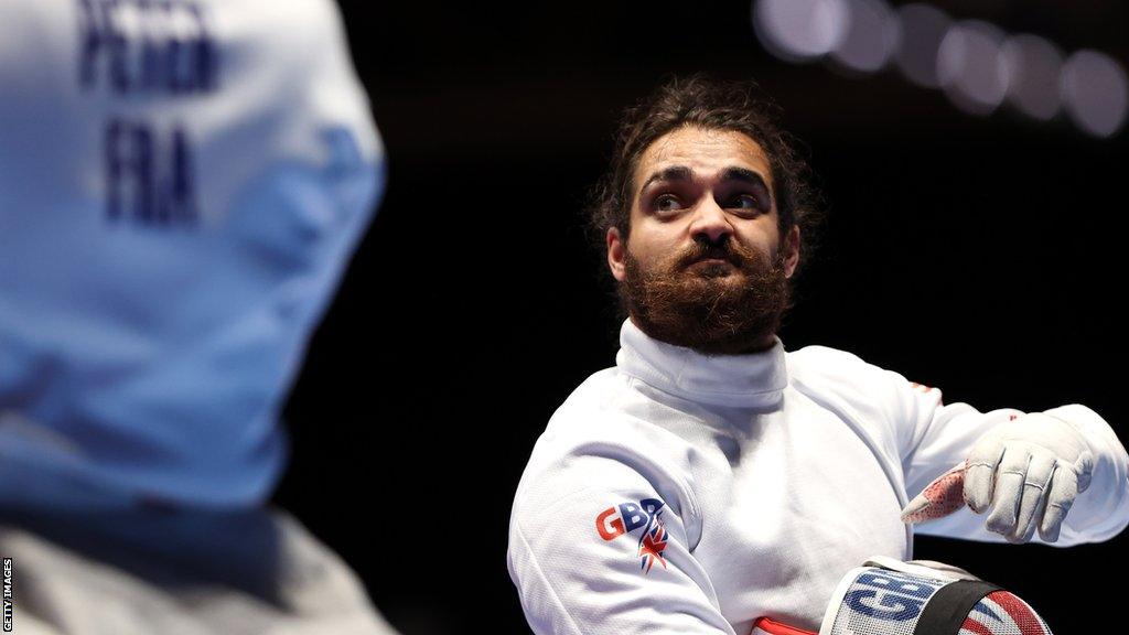 Dimitri Coutya in action at the Tokyo Paralympics