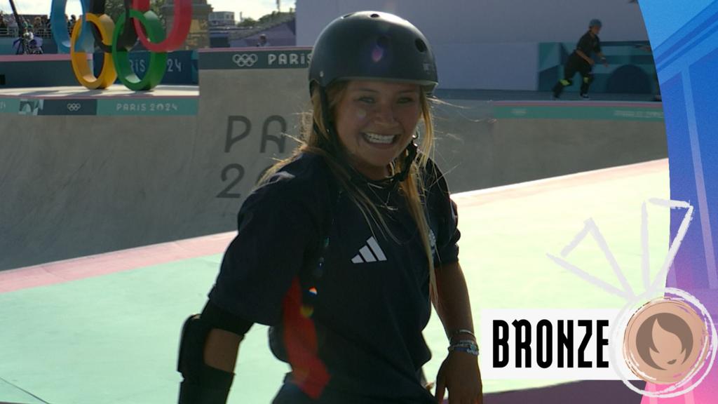 Watch Team GB skateboarder Brown's brilliant bronze medal-winning run