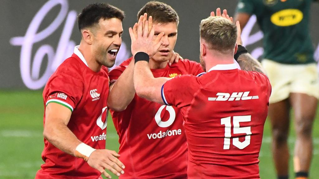 Lions celebrate victory over South Africa