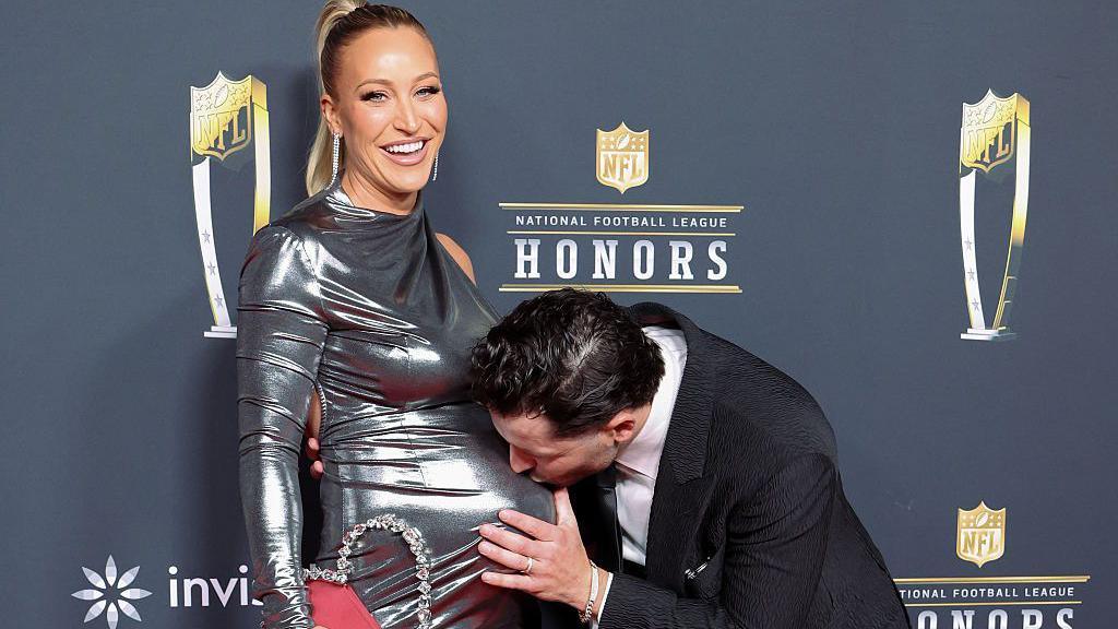 Emily Wilkinson Mayfield and Baker Mayfield at the NFL Honors in 2026