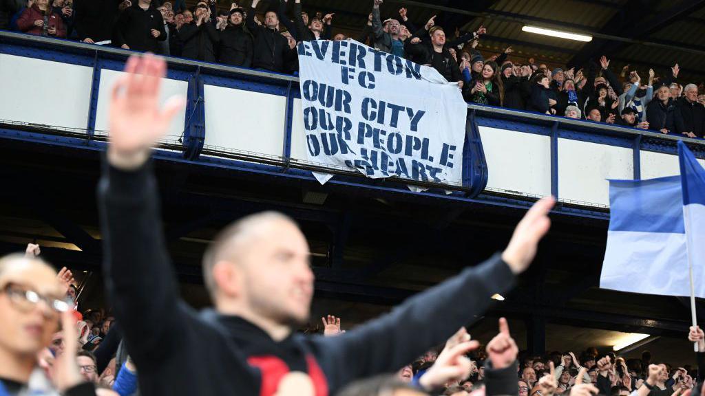 Everton supporters at Goodison Park