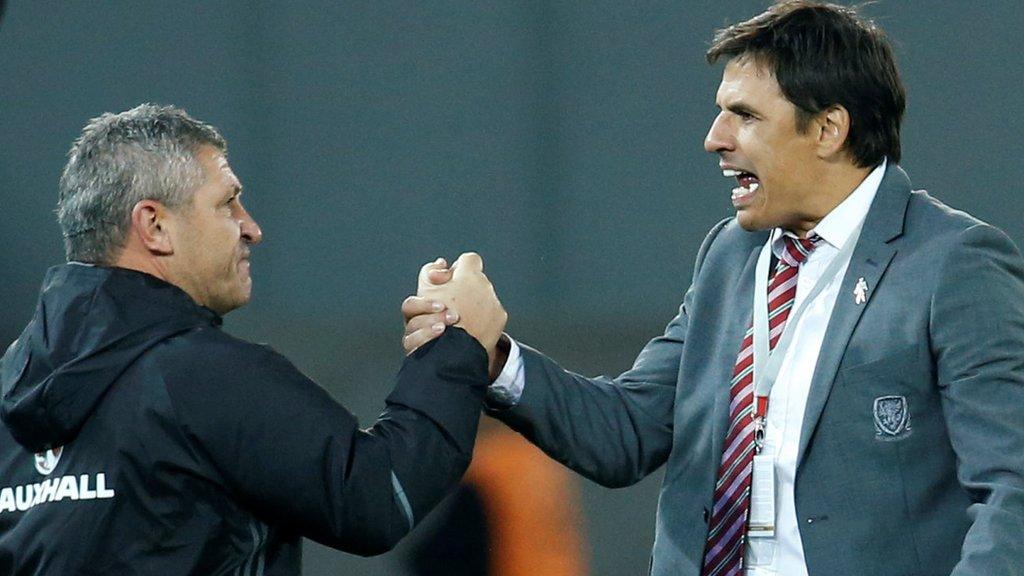 Chris Coleman celebrates