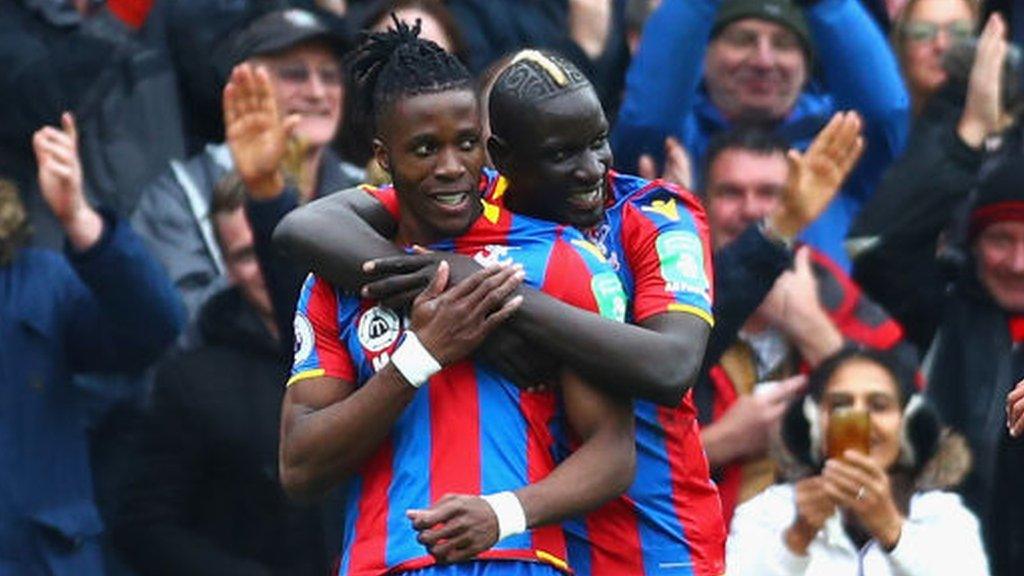 Wilfried Zaha celebrates