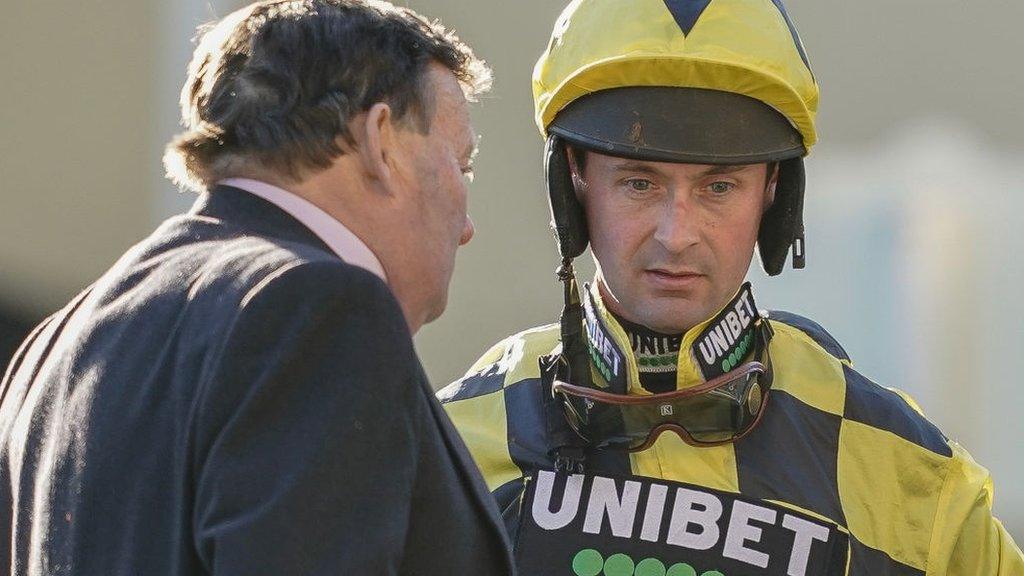 Shishkin trainer Nicky Henderson and jockey Nico de Boinville