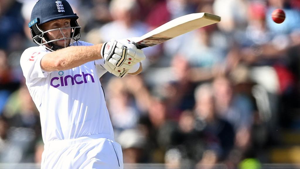 England batter Joe Root plays a pull shot