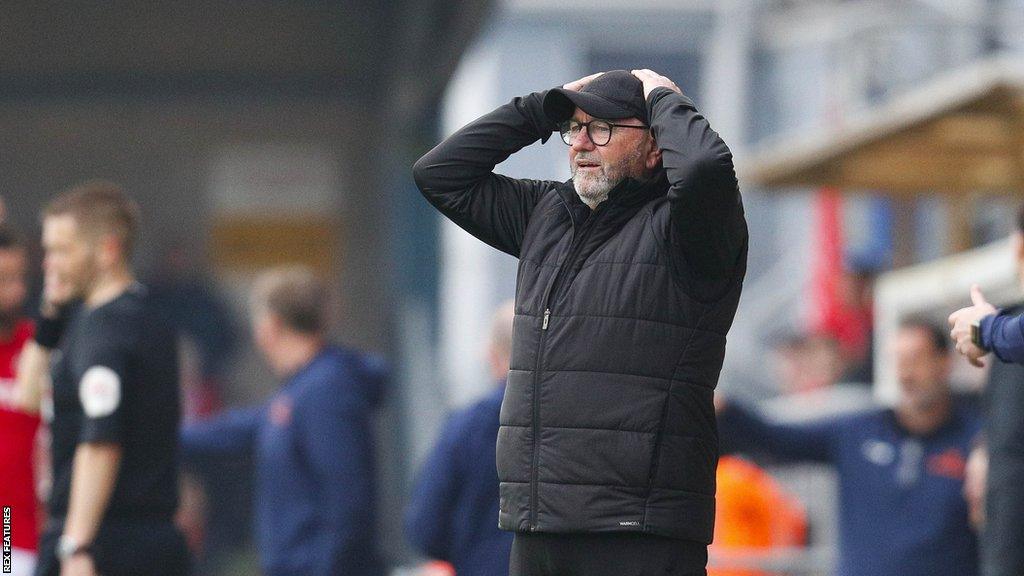 Gary Johnson during Torquay's game with Wrexham