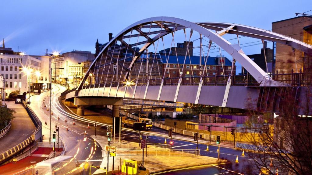 Tram bridge in Sheffield