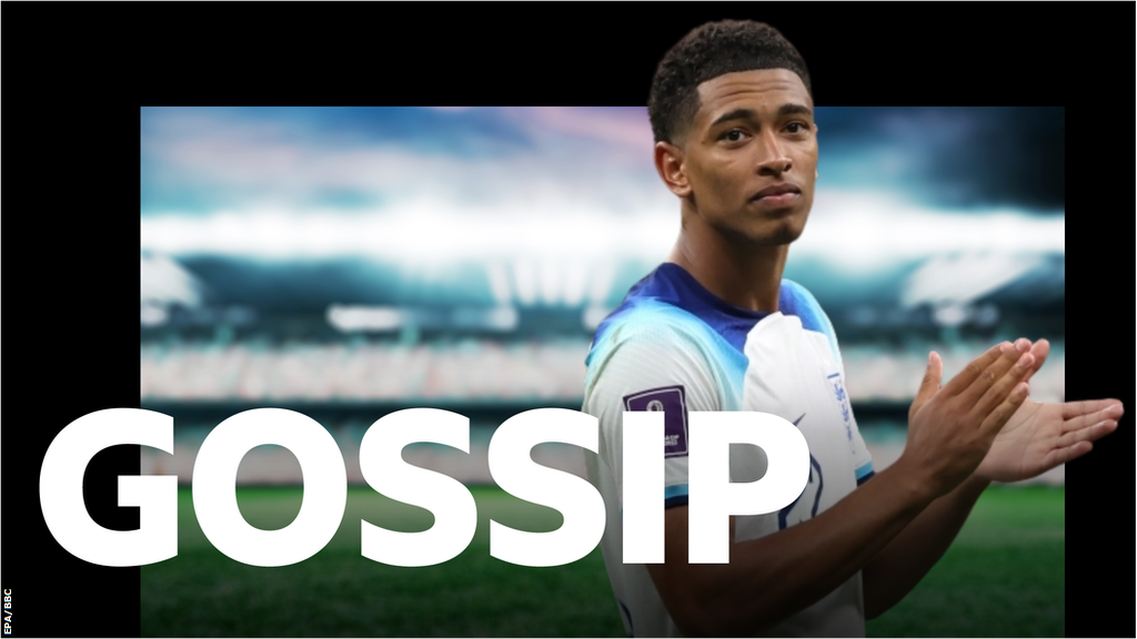 Jude Bellingham and the BBC Sport Gossip logo