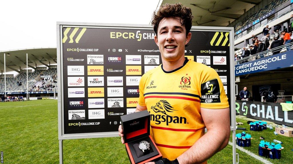 Dave McCann with his Player of the Match in Montpellier