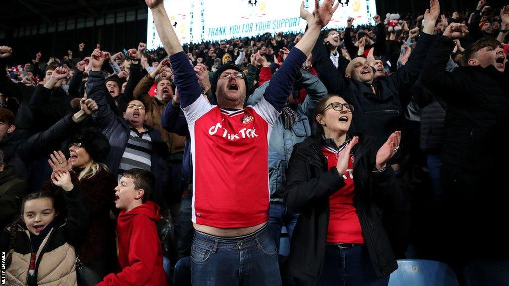 Wrexham fans celebrate