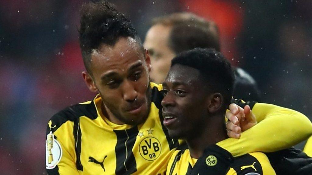 Pierre-Emerick Aubameyang and Ousmane Dembele