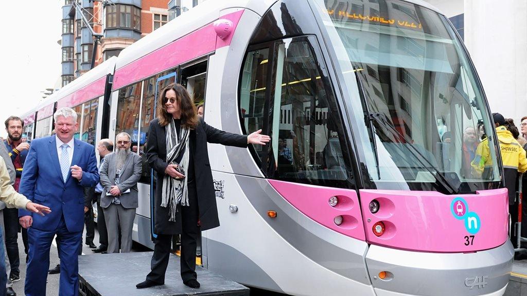 Ozzy Osborne and his tram