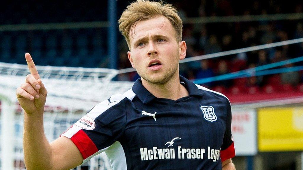 Greg Stewart celebrates against Forfar