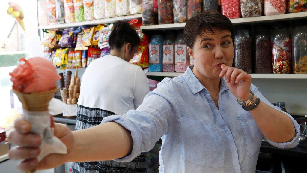 Ruth Davidson with ice cream