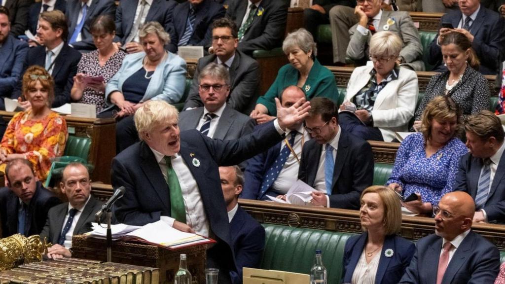 Boris Johnson in Parliament