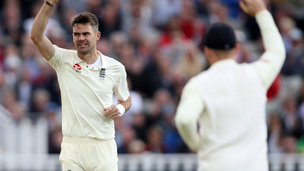 Anderson celebrates wicket