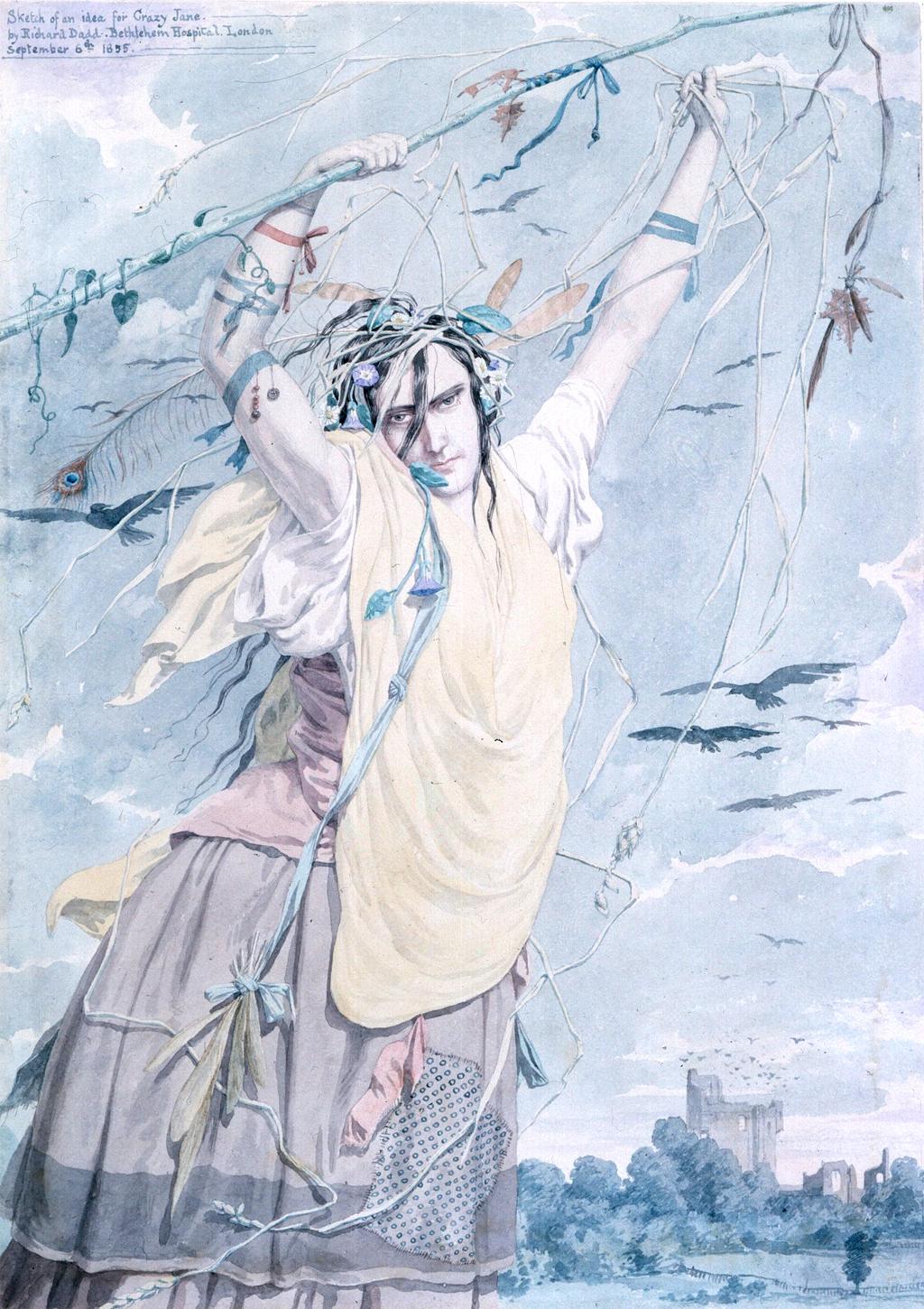 Sketch of an Idea for Crazy Jane, by Richard Dadd (1855)