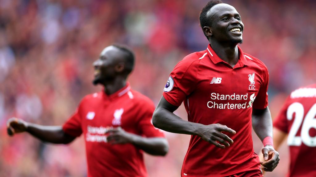 Sadio Mane celebrates