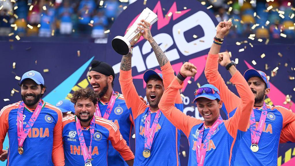 India lift the trophy in 2024