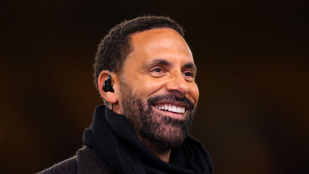 Rio Ferdinand at Wolves' Premier League game against Manchester United in 2024