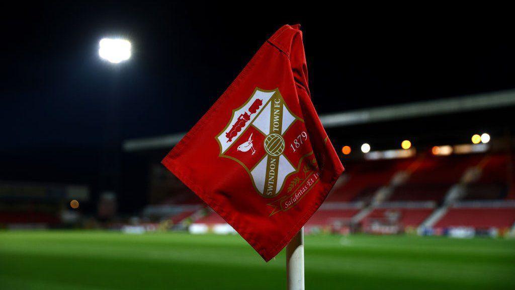 Corner flag inside Swindon Town's County Ground