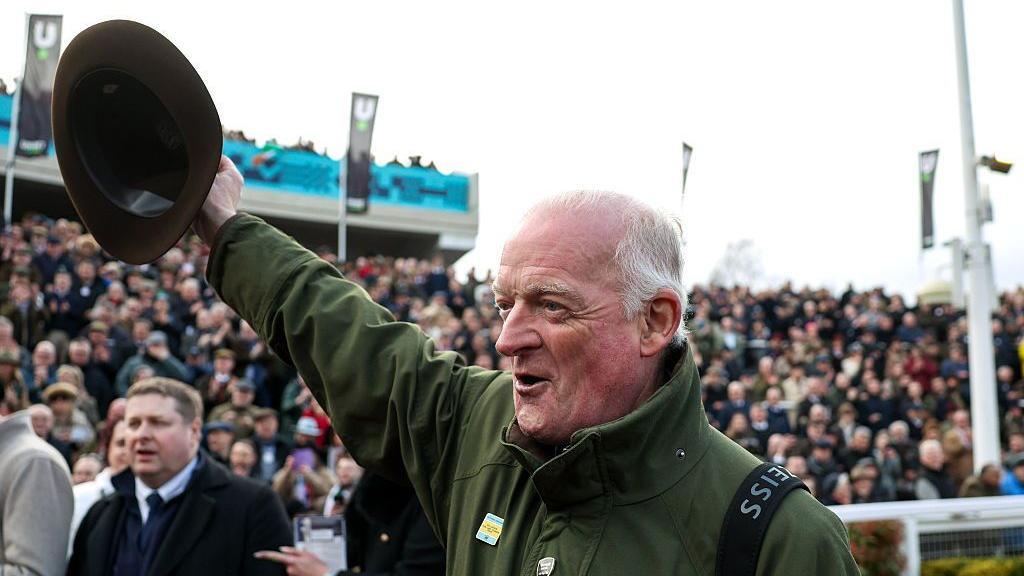 Willie Mullins celebrating
