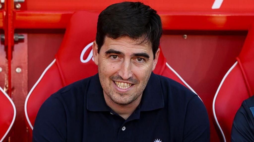 Andoni Iraola smiling