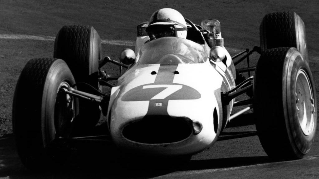John Surtees winning the championship in 1964, after a second place finish in Mexico