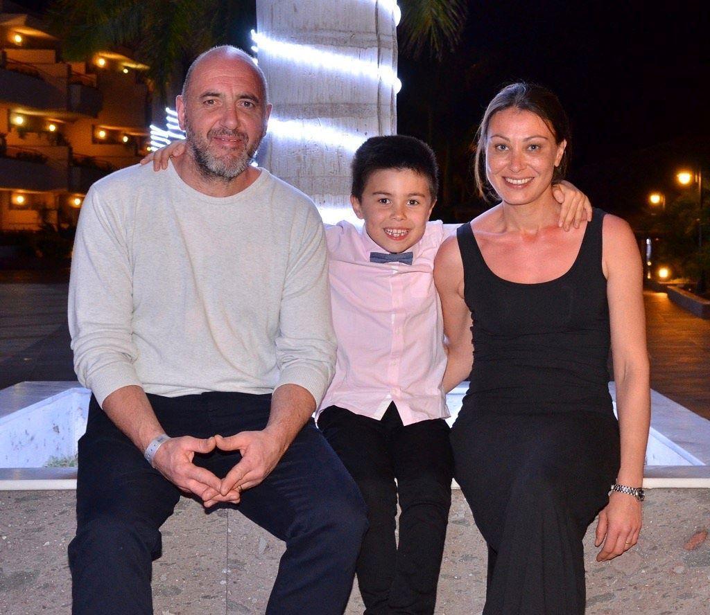 John Nithavrianakis, his wife Amanda and their son Nico