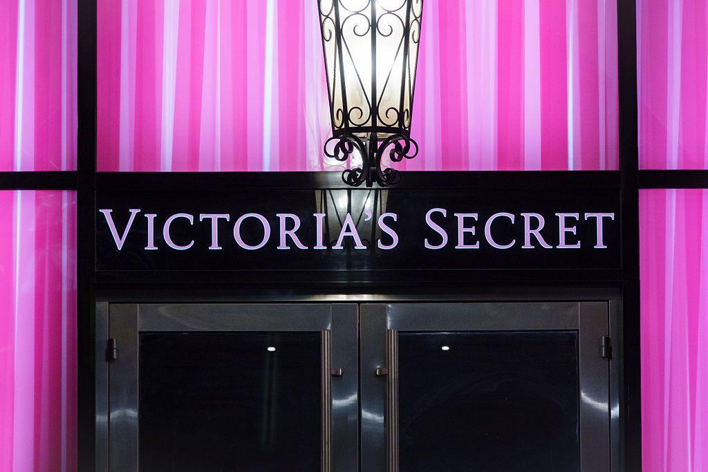 The Victoria's Secret logo is displayed at one of their stores on March 14, 2025 in Las Vegas, Nevada. 