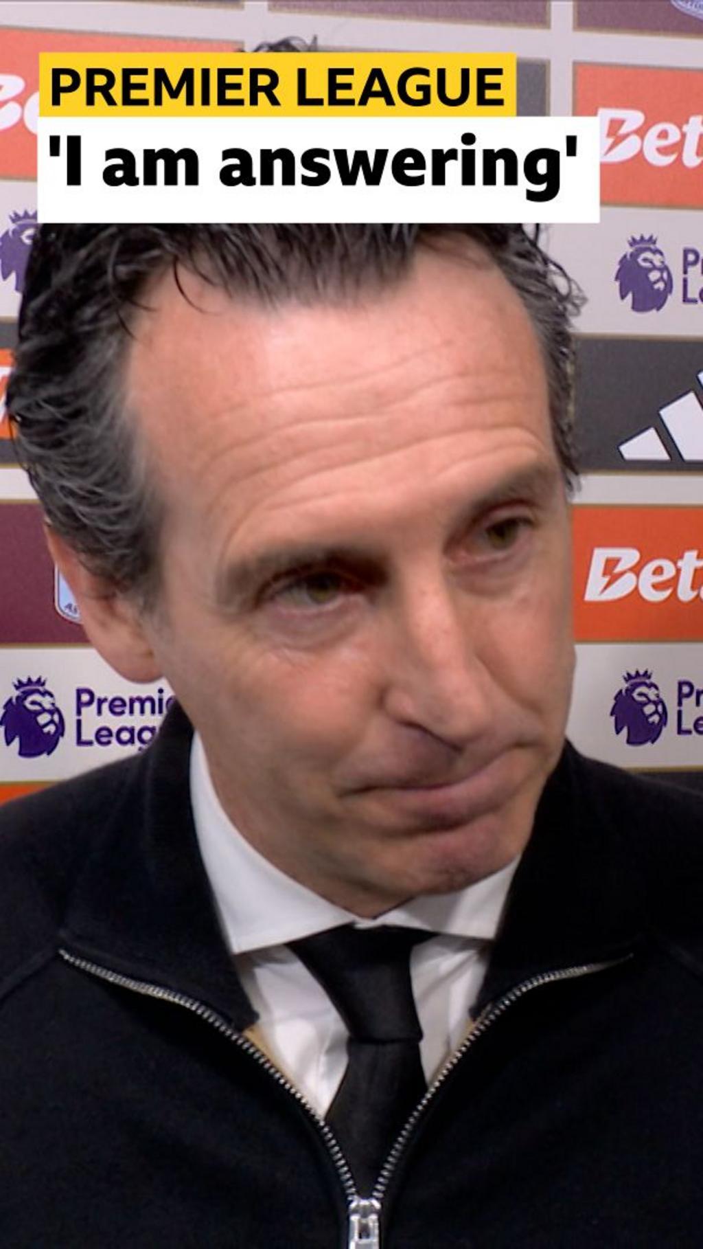 Premier League: Aston Villa 1-2 Spurs - Unai Emery reaction - BBC