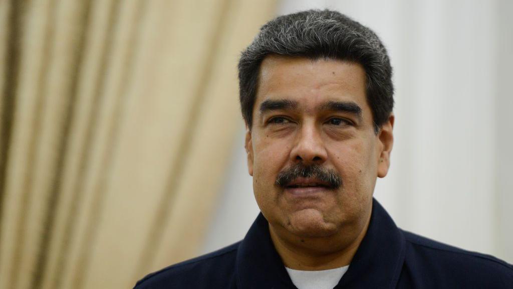 Nicolás Maduro, President of Venezuela, gestures ahead of a meeting at the Miraflores Palace in Caracas on 9 July 2019.