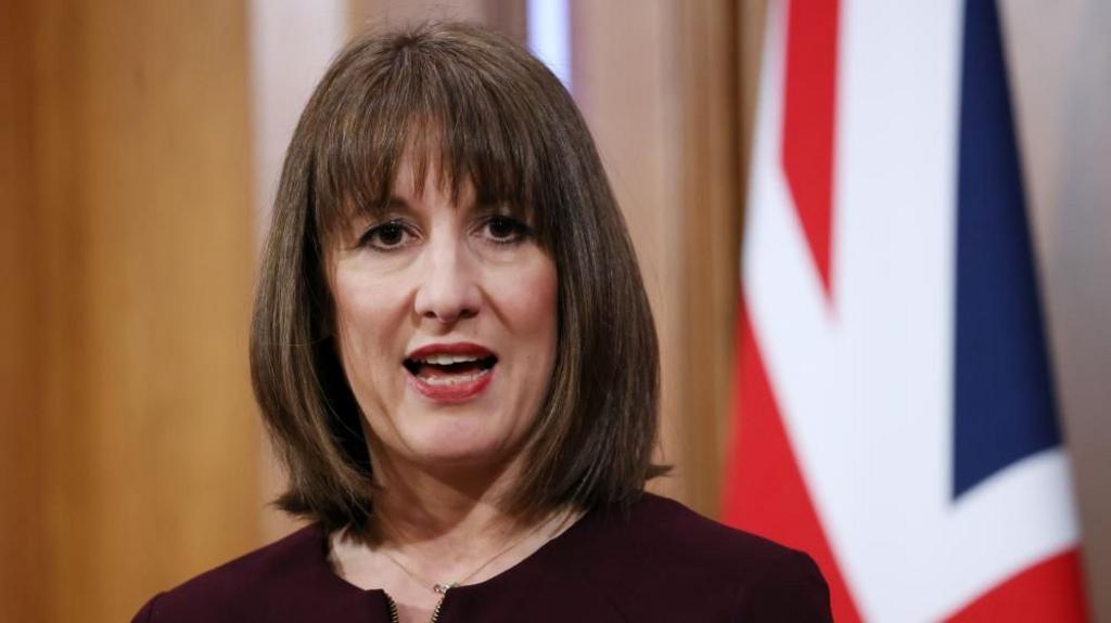 British Chancellor of the Exchequer Rachel Reeves delivers a speech during a press conference at Downing Street in London, Britain, 26 March 2025