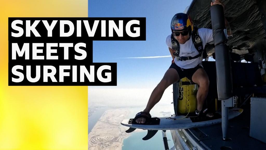 Skydiver Alvarez hits artificial wave in world first