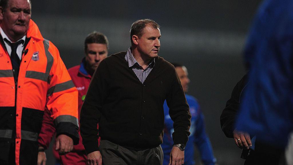 Paul Jewell of Ipswich Town looks on during the npower Championship match between Derby County and Ipswich Town at Portman Road